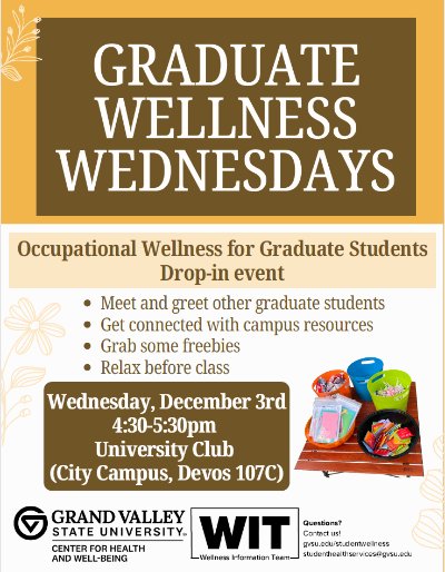 Graduate Wellness Wednesday - Occupational Wellness